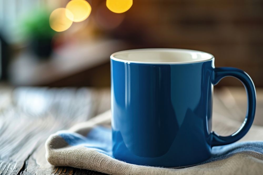 Mug  coffee drink blue.