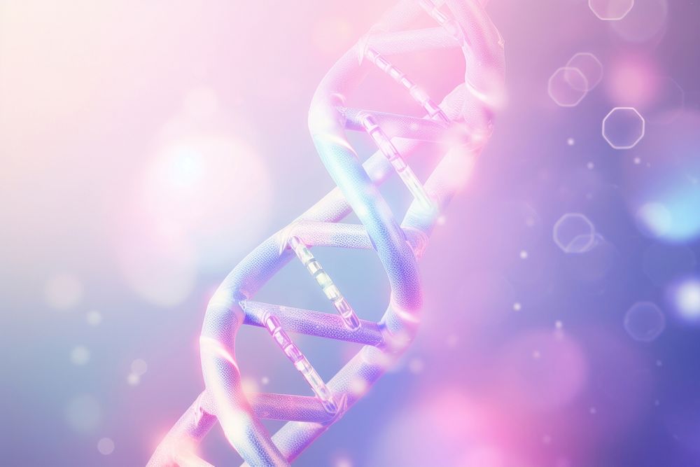 DNA helix purple lighting graphics.