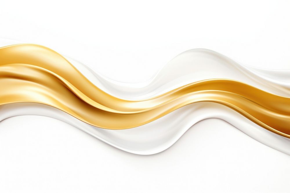 Gold ribbon shape white backgrounds.