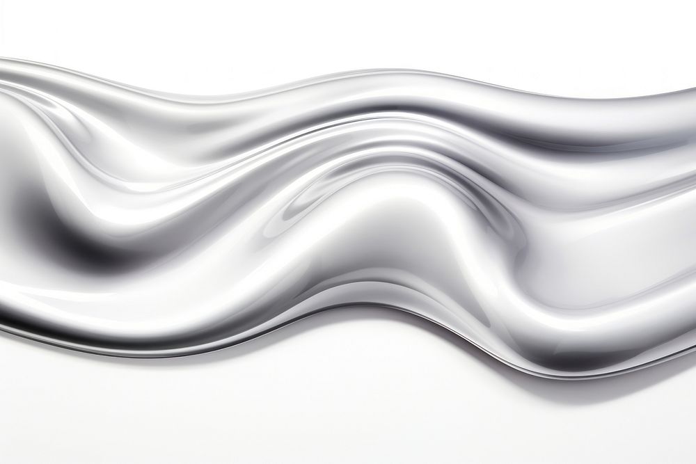 Silver liquid shape white backgrounds.