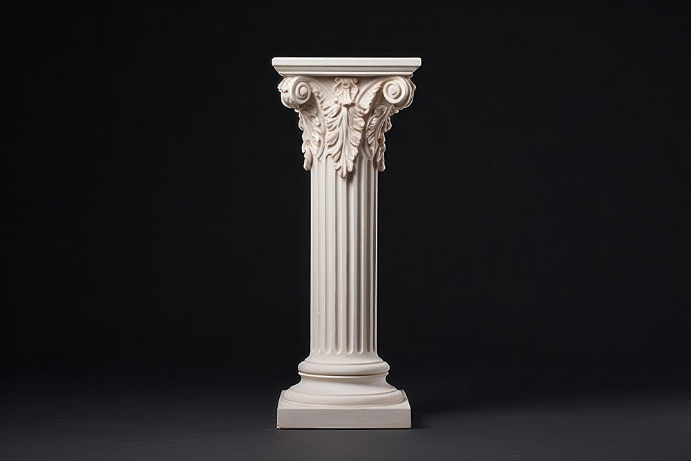 Greek Ionic column architecture creativity sculpture.