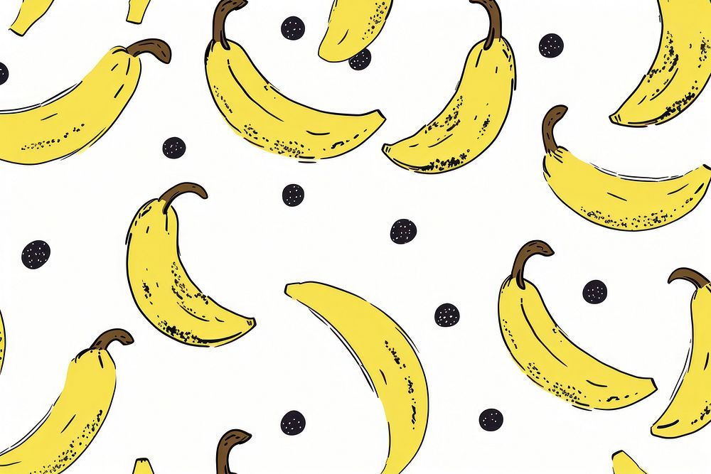  Cute banana backgrounds pattern fruit. AI generated Image by rawpixel.