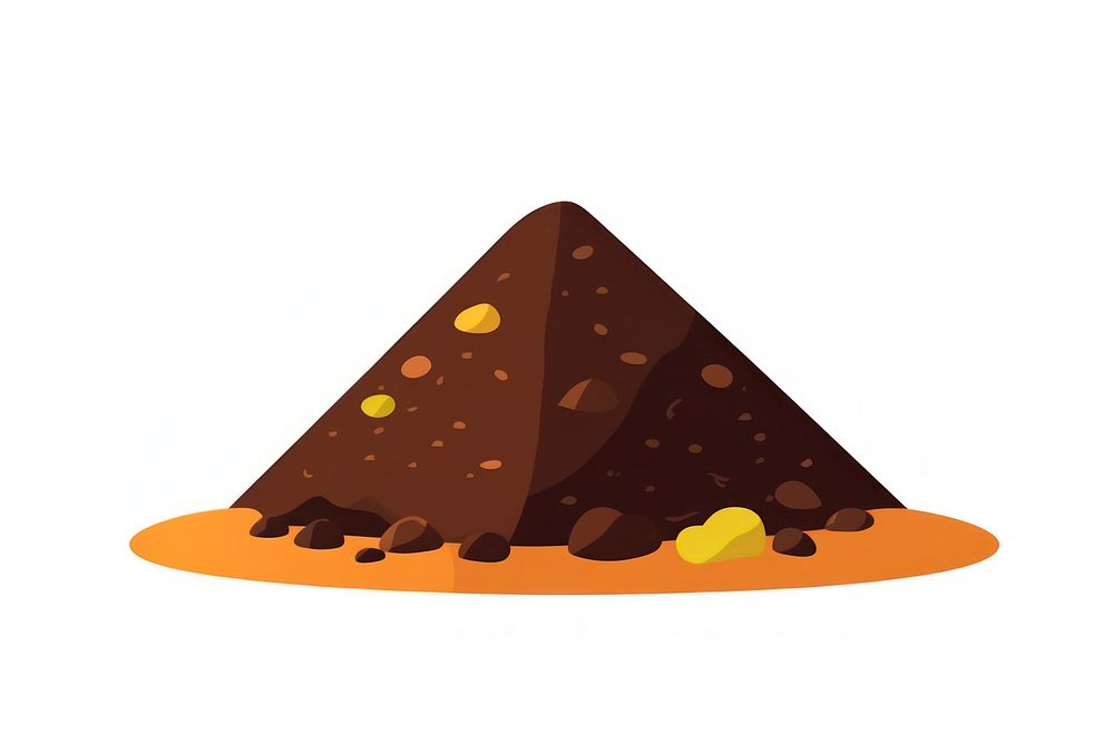 A Mound of soil pyramid architecture chocolate.