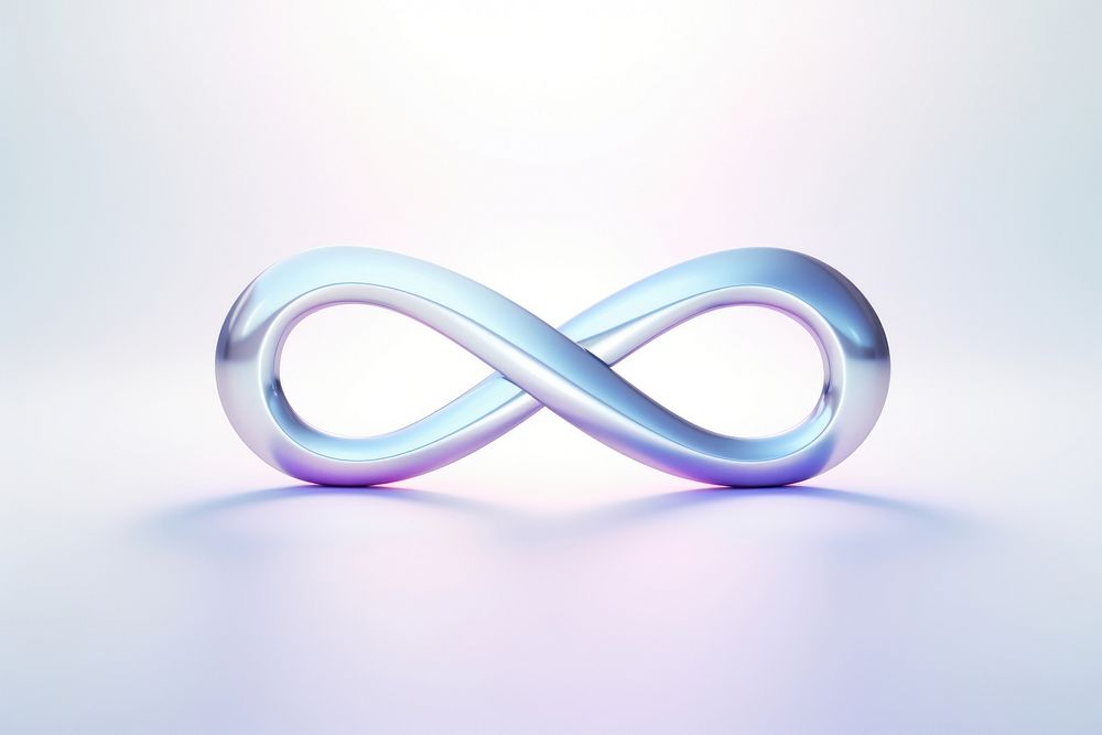 Minimal silver infinity sign accessories futuristic technology.