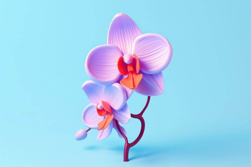 An orchid flower plant inflorescence. AI generated Image by rawpixel.