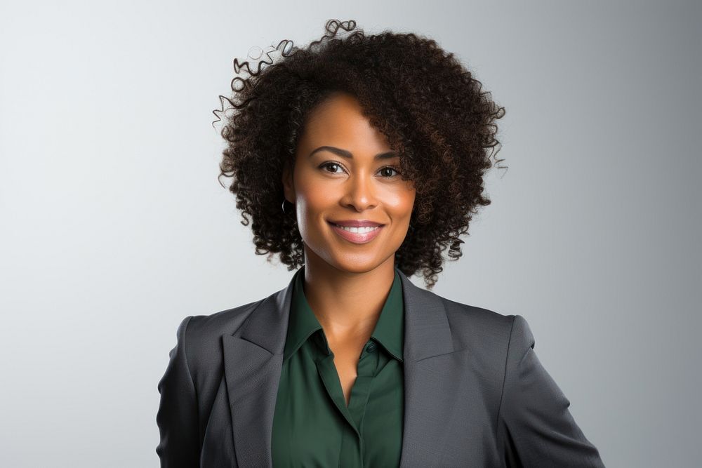 African american business woman portrait adult smile.