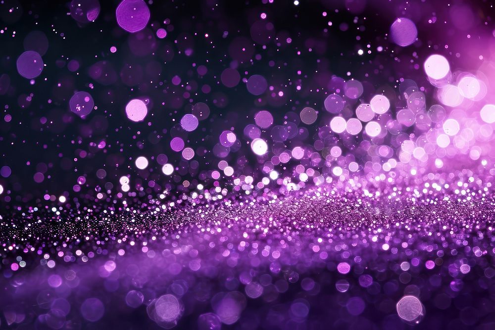 Glitter effect purple backgrounds illuminated.
