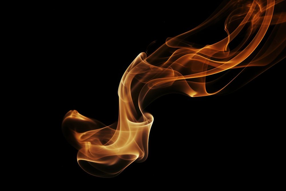 Burning smoke effect backgrounds fire black background. AI generated Image by rawpixel.