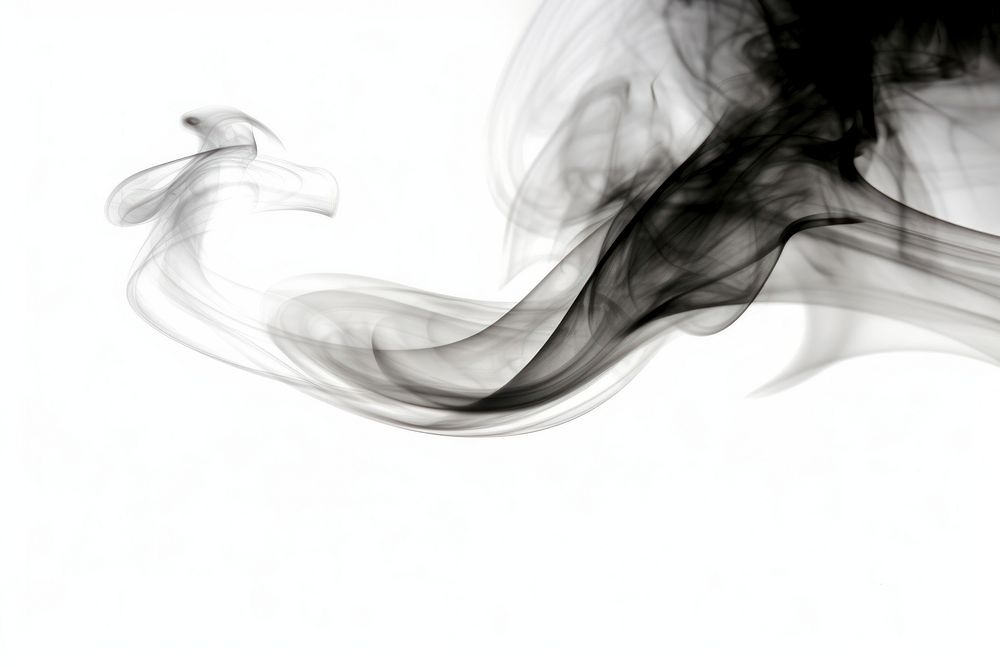 Black burning smoke effect backgrounds white fog. AI generated Image by rawpixel.