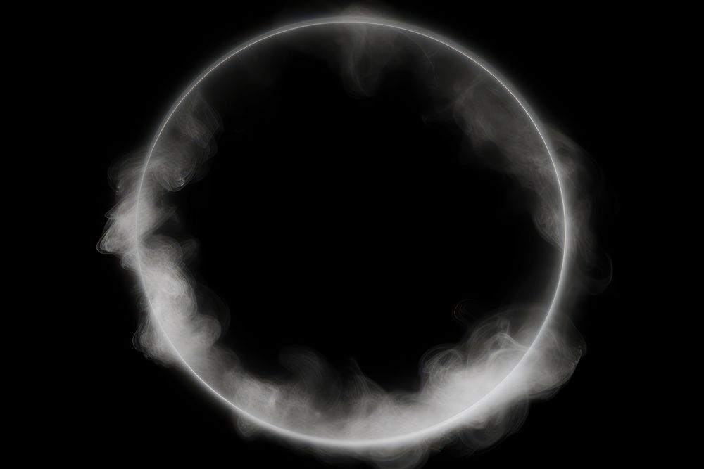 Circle fog effect black space moon. AI generated Image by rawpixel.