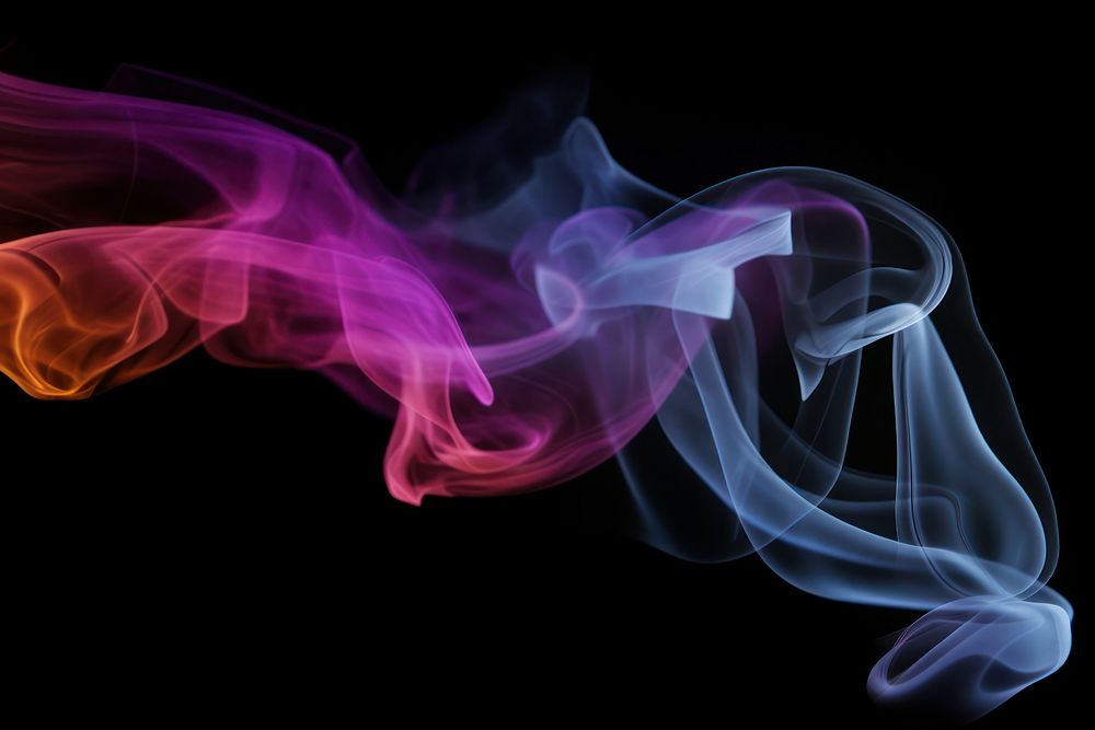 Color fog effect smoke backgrounds black background. AI generated Image by rawpixel.