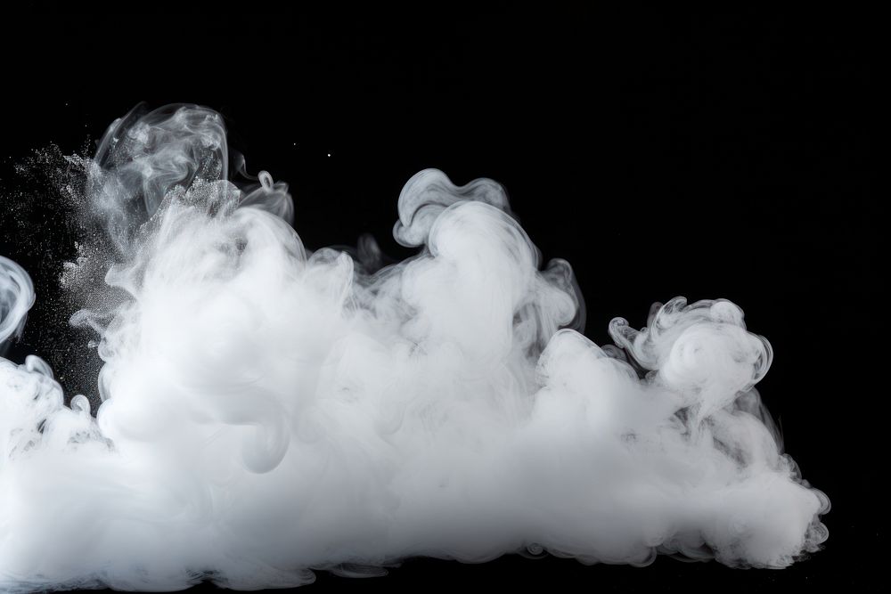 Dry ice fog effect smoke backgrounds black. AI generated Image by rawpixel.