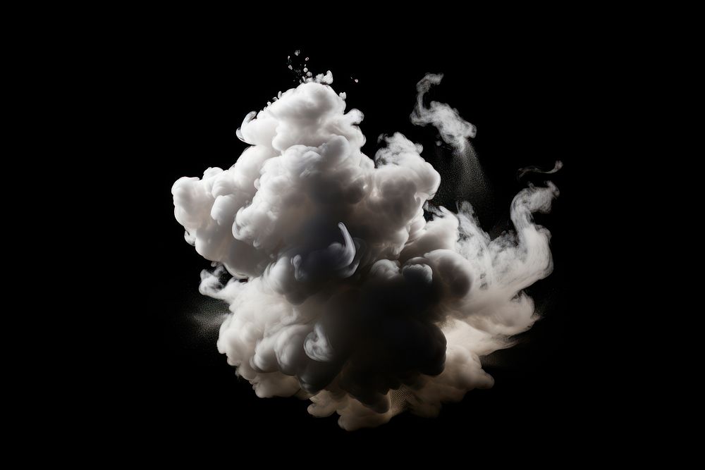 Explosion fog effect smoke nature black background. AI generated Image by rawpixel.