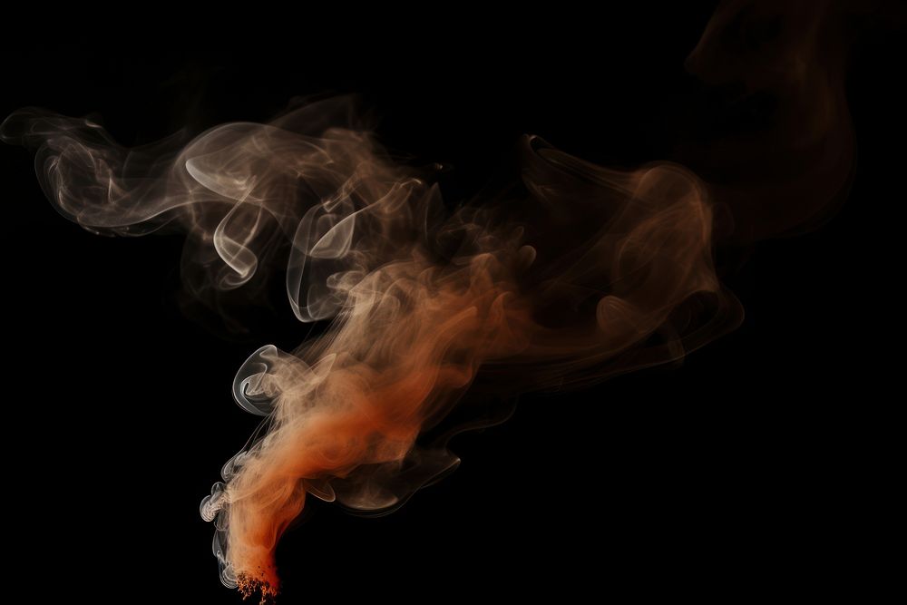 Fire fog effect smoke black black background. AI generated Image by rawpixel.
