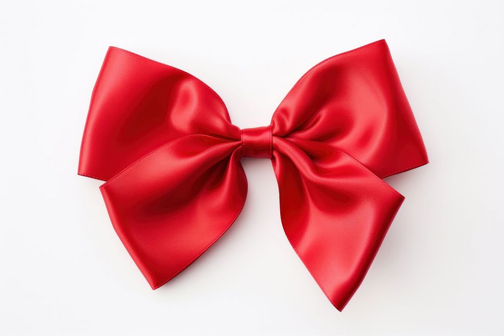 Red bow white background celebration accessories. AI generated Image by rawpixel.