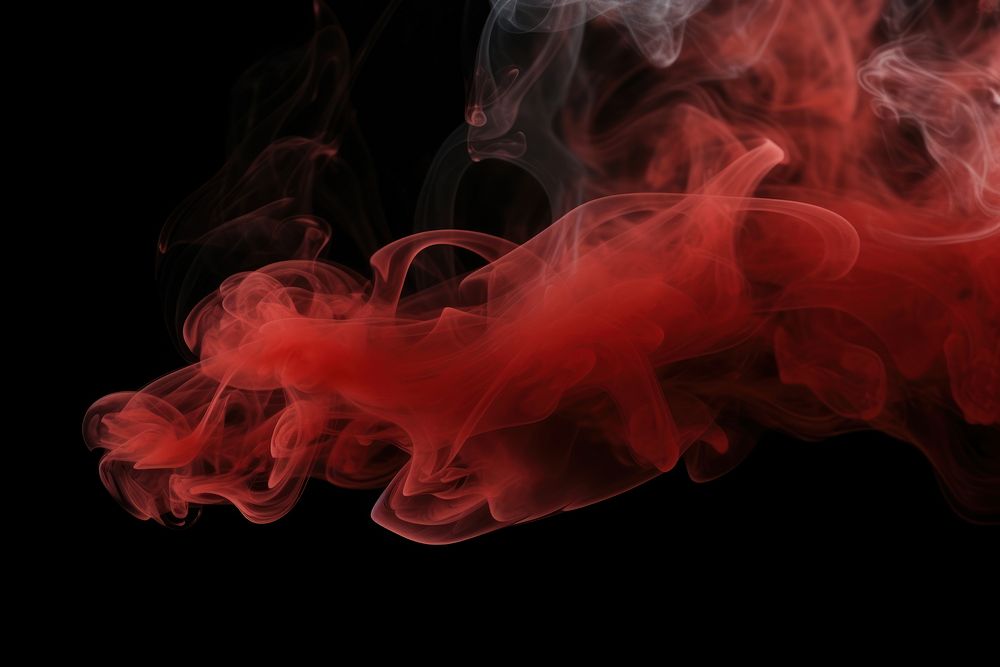Red fog effect smoke backgrounds black background. AI generated Image by rawpixel.