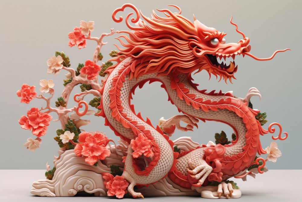 Chinese new year2024 dragon chinese new year representation. AI generated Image by rawpixel.