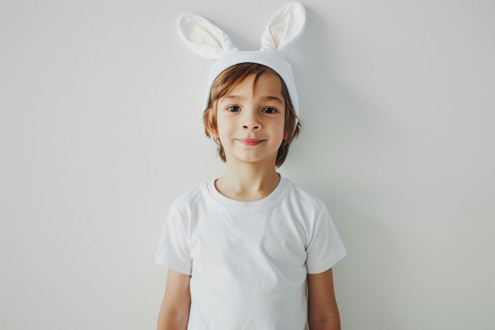 T-shirt portrait white photo.