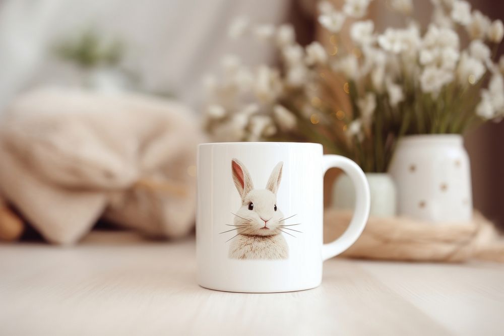 Ceramic mug porcelain mammal easter.