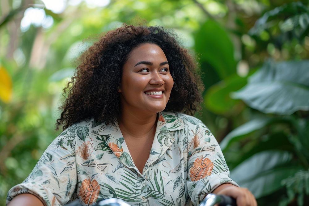 Samoan woman outdoors smile adult.