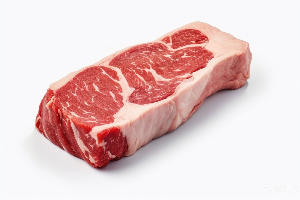 A Marbled prime beef steak meat food pork.