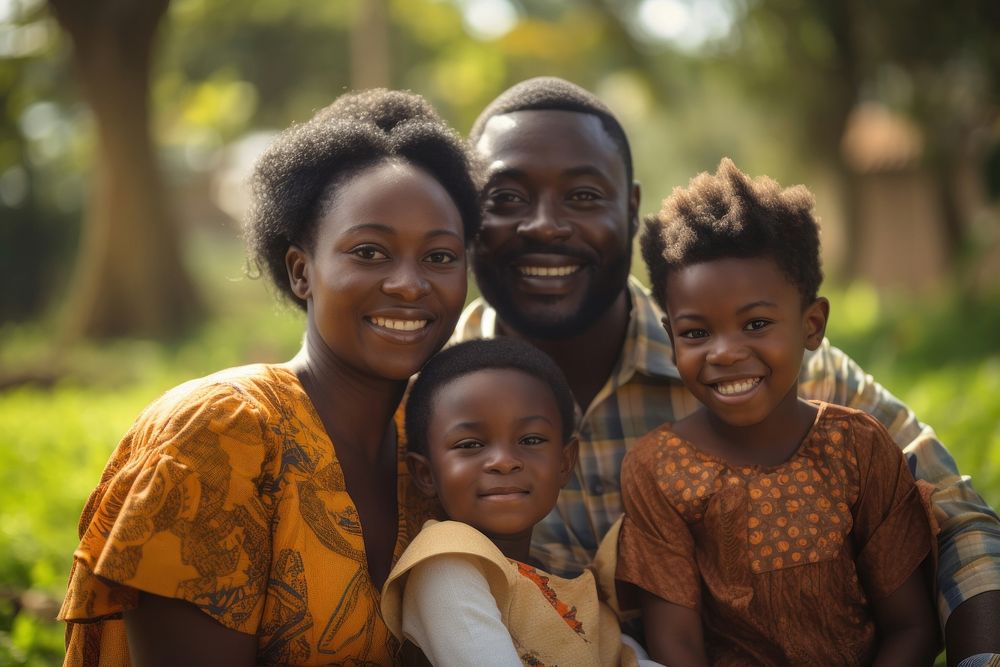 Ghanan family child portrait father.