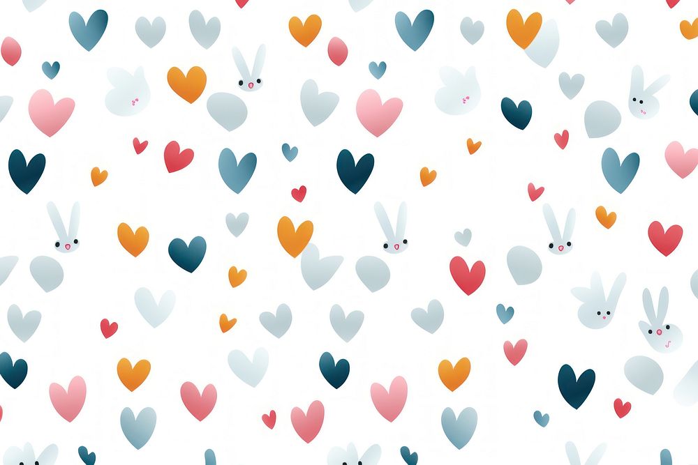  Small rabbits pattern backgrounds confetti. AI generated Image by rawpixel.