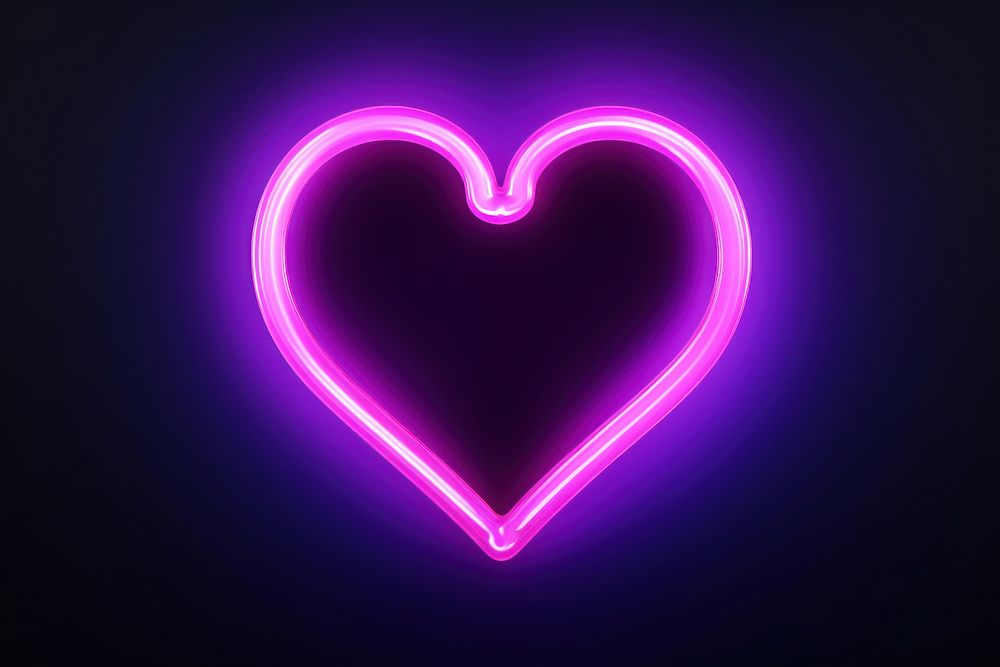 A heart light neon purple.