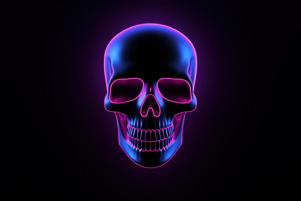 A skull light purple night.