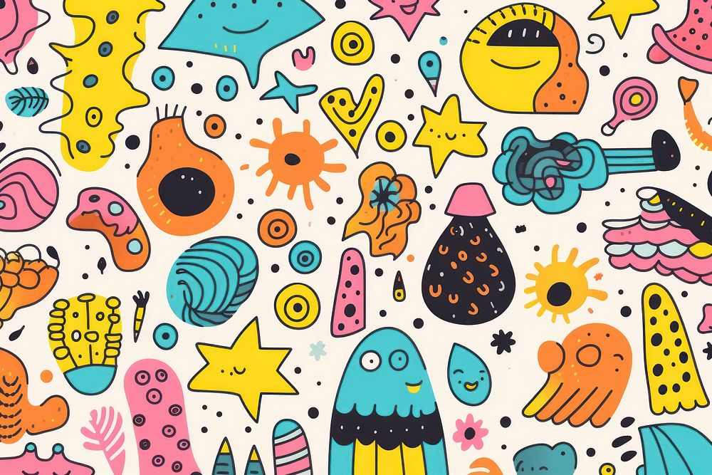  Doodle background backgrounds pattern drawing. AI generated Image by rawpixel.