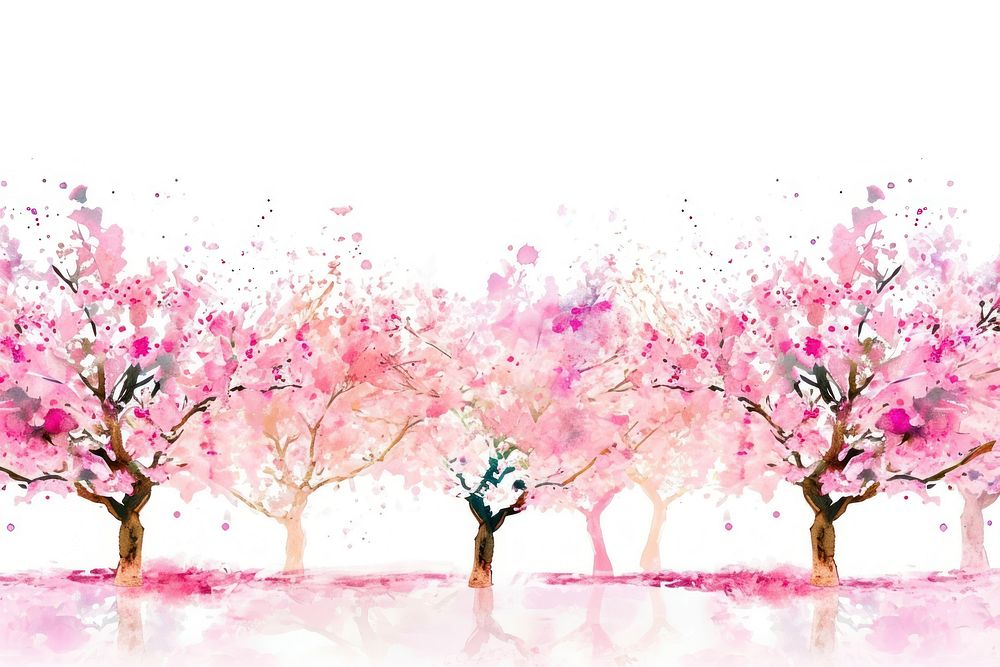 Blooming cherry blossom trees nature outdoors flower.
