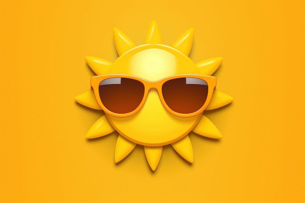 Sunny glasses yellow accessories. AI generated Image by rawpixel.