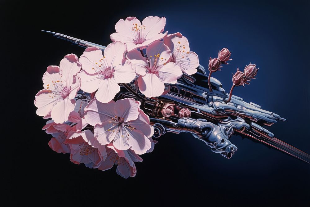 Cherry blossom flower plant inflorescence springtime.