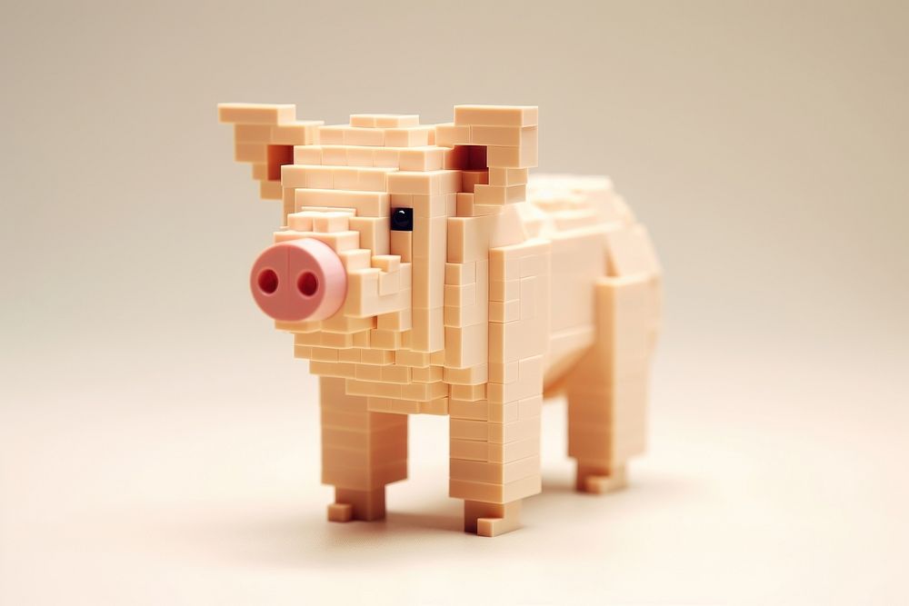 Pig cartoon toy representation. AI generated Image by rawpixel.