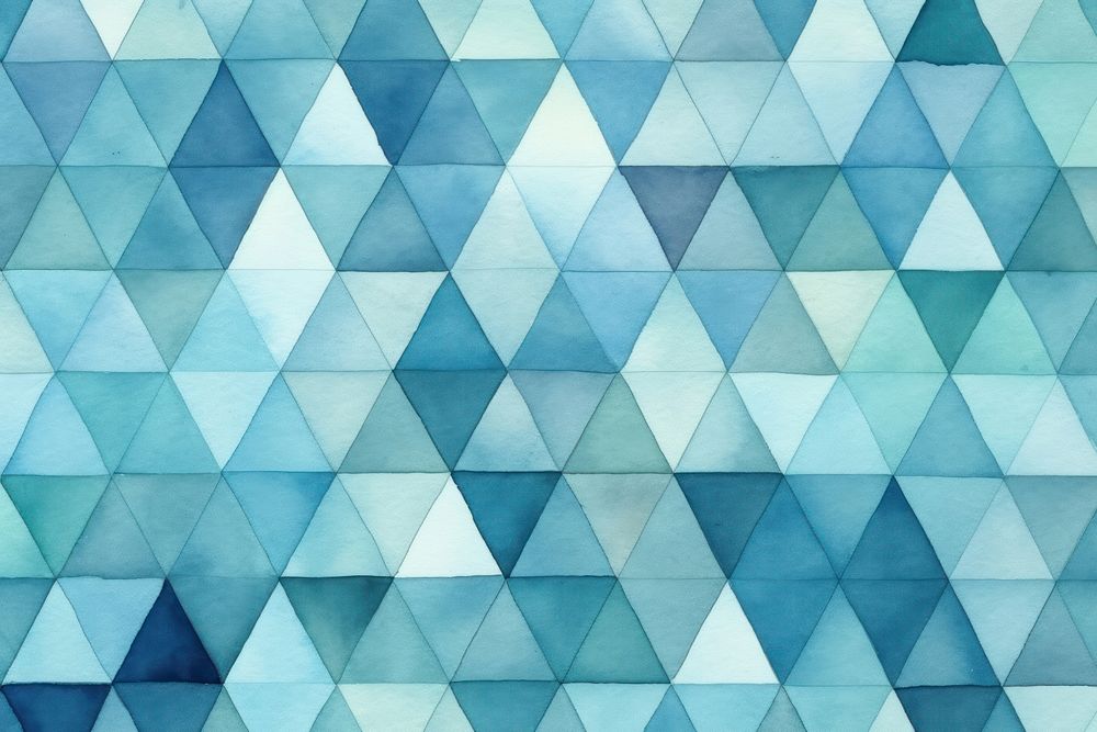  Geometric background watercolor aqua blue triangle. AI generated Image by rawpixel.