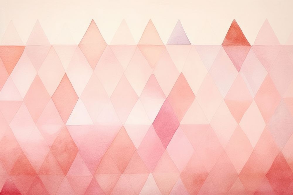  Triangle geometric background pastel pink watercolor. AI generated Image by rawpixel.