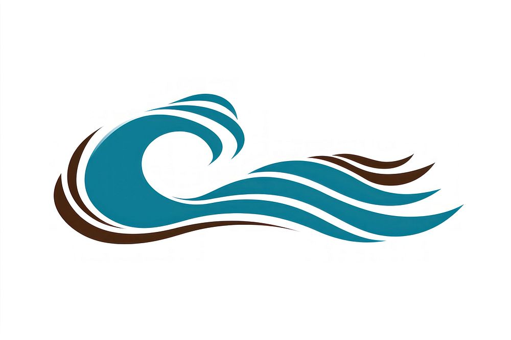 Logo graphics wave blue.