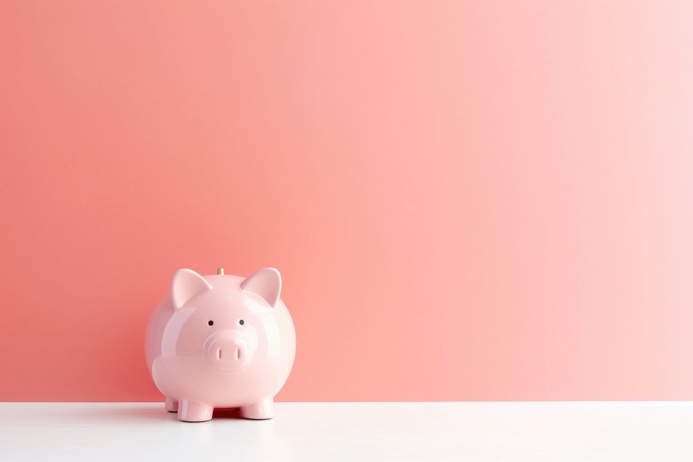 Piggy bank representation investment copy space. AI generated Image by rawpixel.