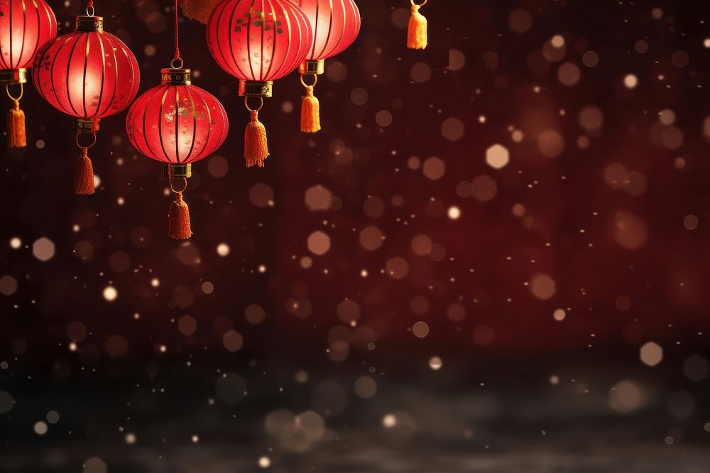 Chinese new year background lantern backgrounds lighting. AI generated Image by rawpixel.