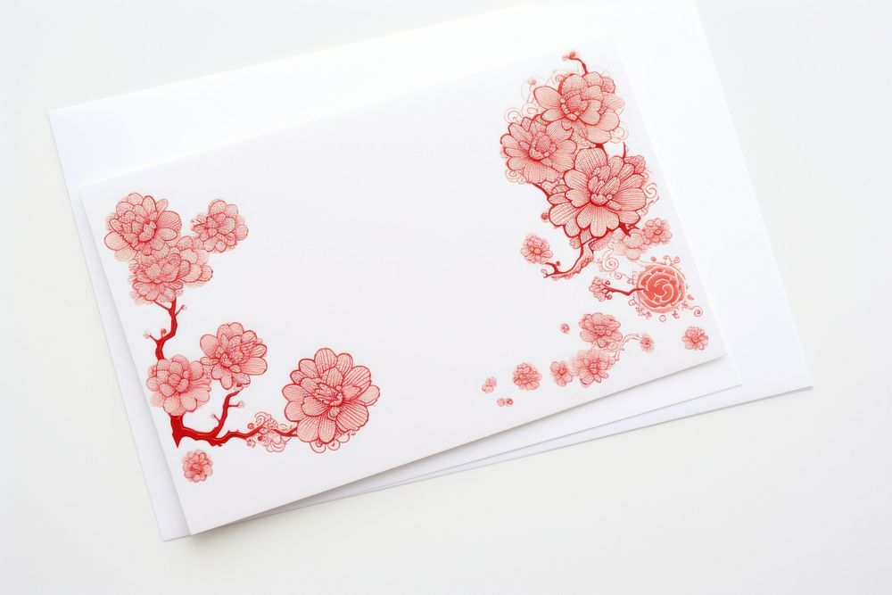 Chinese New Year greetings cheat sheet envelope paper plant. AI generated Image by rawpixel.