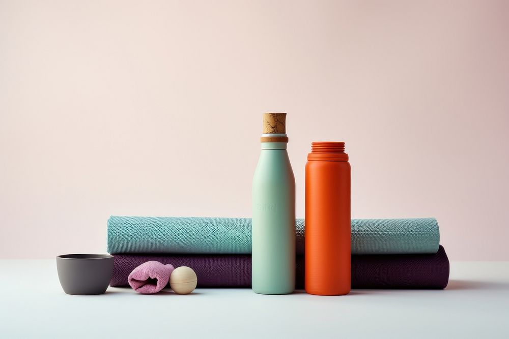 Cylinder bottle container drinkware. AI generated Image by rawpixel.