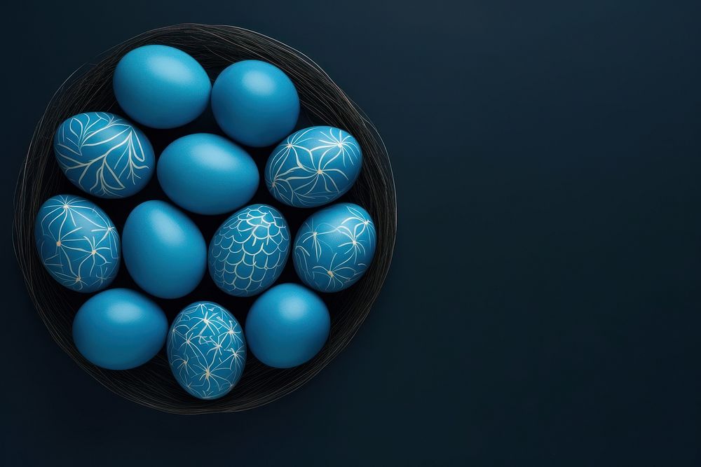 Egg easter food blue.