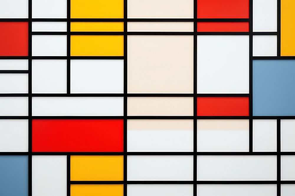 Geometric Background Colorful Piet Mondrian 