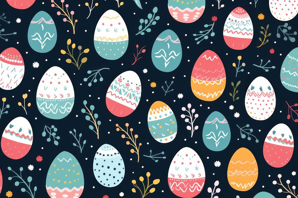 Pattern egg decoration easter.