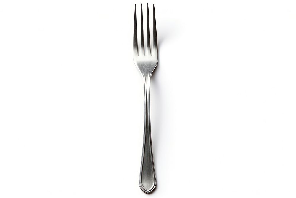 Fork silver white background silverware.