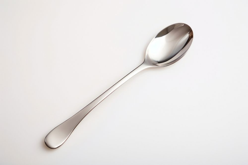 Spoon silver white background silverware.