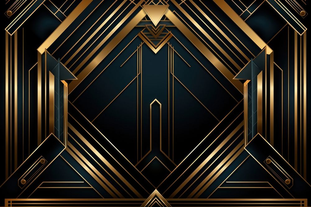  Gold geometric background gatsby pattern backgrounds. AI generated Image by rawpixel.