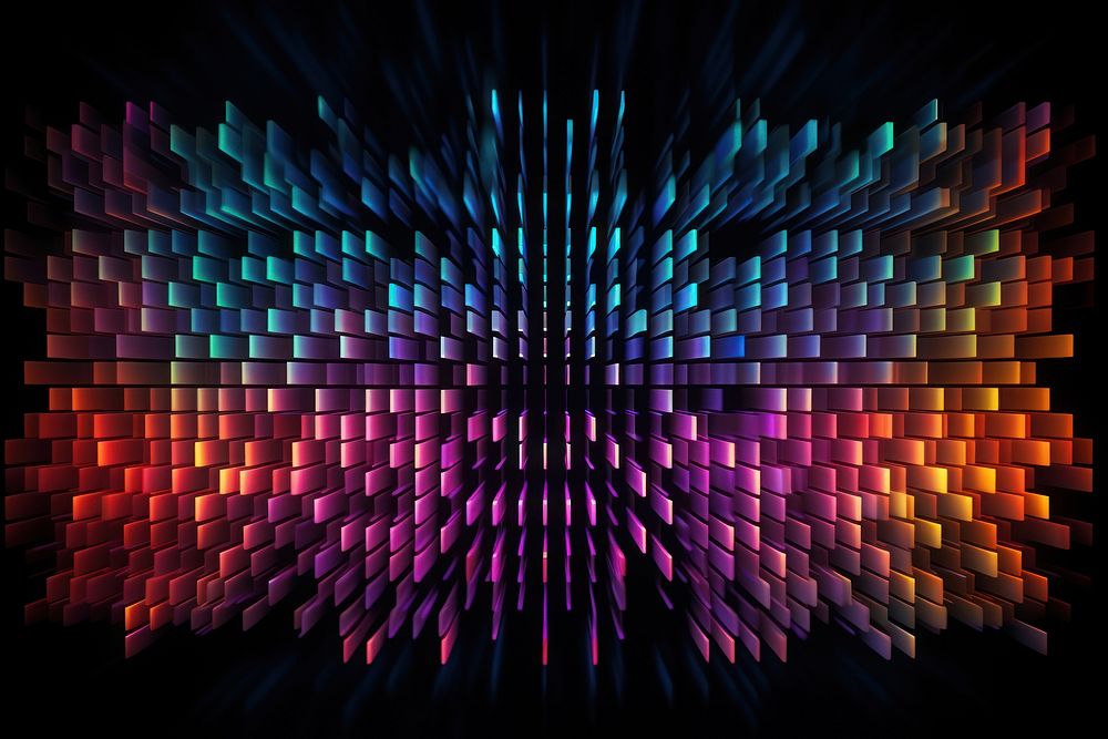 Technology light effect colorful grid backgrounds.