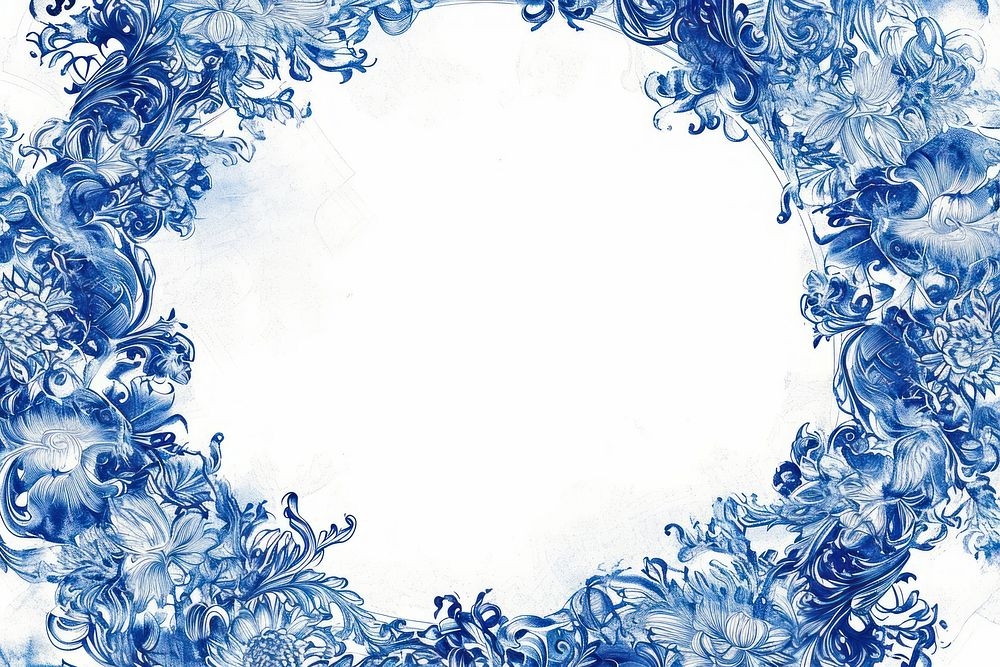 Circle frame of Chinese pattern backgrounds blue porcelain.