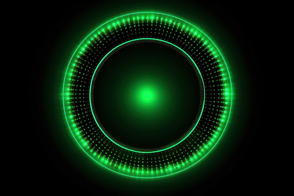 Green circle technology light effect halftone.